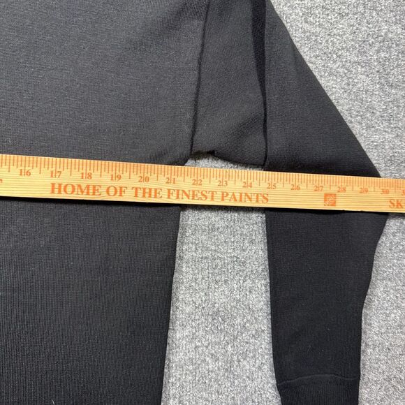 NWT Cable Gauge Women Top Round Neck Long Sleeve Black Light Sweater Sz L Grunge - Picture 7 of 8